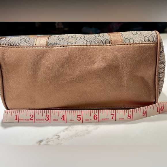 🥳Mei&ge Handbag, brown pattern with bronze/brown trim - Picture 7 of 8